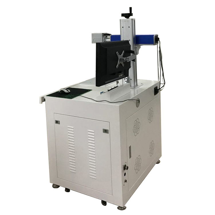 DS-KH001 20W 30W 50W Máy khắc laser sợi quang để bàn có trục quay