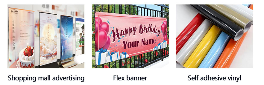 quảng cáo trung tâm mua sắm banner banner flex vinyl tự dính