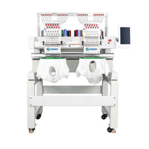 DS-W1202 Máy thêu thương mại Máy thêu hai đầu có độ ồn thấp cho áo thun có mũ