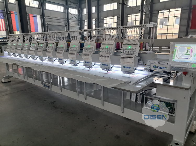 12 đầu 12 kim Thiết kế tích hợp Máy thêu nhiều đầu có độ ồn thấp dành cho nghệ thuật
