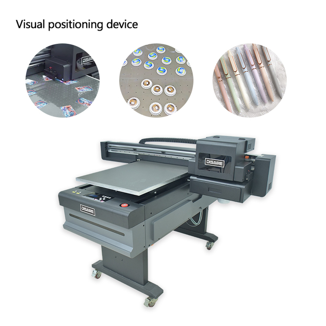 Máy in Uv 6090 nằm phẳng với định vị trực quan cho nhựa thủy tinh kim loại acrylic